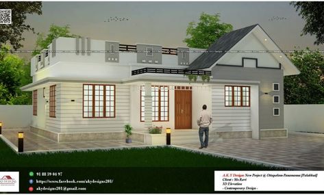 1000 Sq Ft 3BHK Single-Storey Beautiful House and Free Plan - Home Pictures Barn Dominium, Single Storey House, Low Cost Housing, 1000 Sq Ft, Living Hall, Contemporary Style Homes, Bedroom Modern, Simplistic Design, Beautiful House