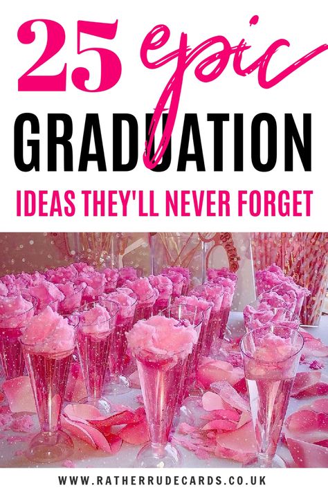 Pinterest Graduation Party Ideas, Pink High School Graduation Party, All Pink Graduation Party, Adult College Graduation Party Ideas, University Grad Party Ideas, Graduation Party Cricut Ideas, Off To College Party, Pink College Graduation Party, Fun Things To Do At Graduation Party