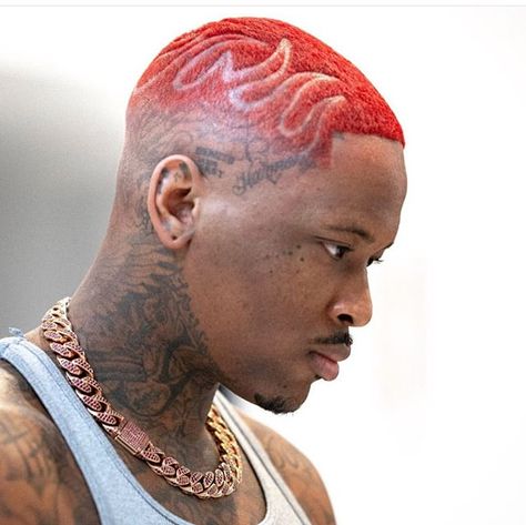 Wahl Professional USA on Instagram: “Our #wahlcutoftheday is this 🔥 cut and color from @juliuscaesar on @yg for the Grammy's! #wahl #wahlpro #barber #barbers #yg #haircut…” Haircuts For Boys, Waves Hairstyle Men, Boys Colored Hair, Waves Haircut, Hair Colour Design, Dyed Hair Men, Short Undercut, Shaved Hair Designs, Men Hair Color