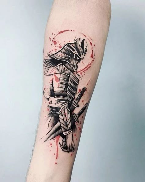 Samurai Arm Tattoo, Samurai Forearm Tattoo, Samurai Tattoo Sleeve, Underarm Tattoo, Samurai Warrior Tattoo, Trash Polka Tattoo Designs, Samurai Tattoo Design, Small Girly Tattoos, Rose Tattoos For Men