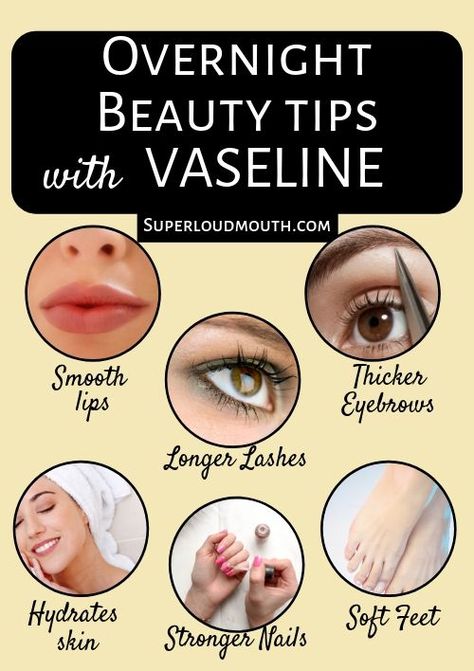 Follow these beauty hacks or uses with vaseline for face, body and skin Vaseline On Face, Vaseline For Face, Overnight Beauty Tips, Vaseline Beauty Tips, Skin Care Routine For 20s, Make Up Tutorials, Overnight Beauty, Hacks Beauty, Beauty Tips For Hair