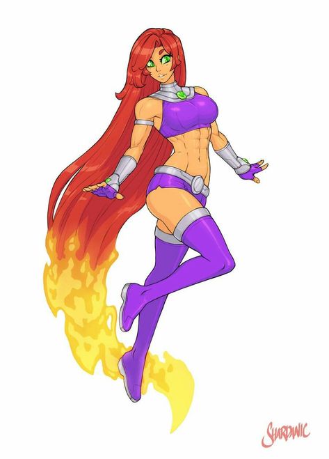 Super Suit Design, Anime Godzilla, Hero Character Design, Oc Superhero, Barbarian Woman, Cassie Sandsmark, Robin And Starfire, Artstyle Ideas, Teen Titans Starfire