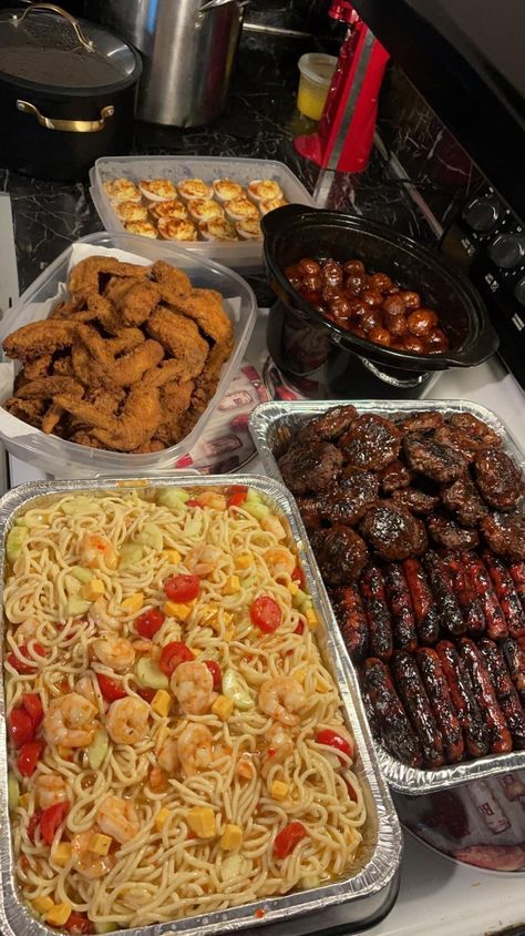 What’s the first thing... - Catering My Way With Willie J Cookout Side Dishes Black People, Graduation Cookout, Breakfast Brunch Party, Gender Reveal Food, Brunch Catering, Fun Meals, Soul Food Recipes, Breakfast Catering, Outdoor Graduation