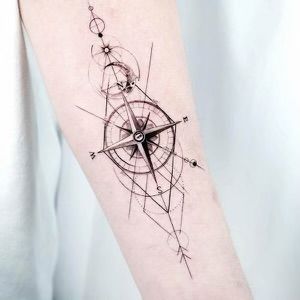 Mandala Compass Tattoo, Traditional Compass Tattoo, Watercolor Compass Tattoo, Geometric Compass Tattoo, Viking Compass Tattoo, Nautical Compass Tattoo, Compass And Map Tattoo, Simple Compass Tattoo, Geometric Compass