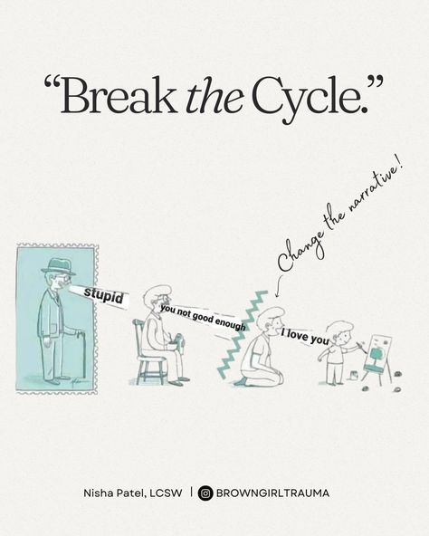 Brown Girl Trauma How To Break A Pattern, Ending Generational Cycles, Generational Cycle Breaker Tattoo, Breaking Generational Cycles Quotes, Generational Curses Quotes, Therapy Types, Breaking Generational Cycles, Breaking Patterns, Counselling Activities