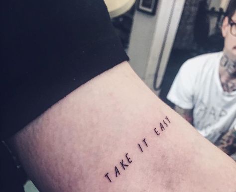 take it easy Take It Easy Tattoo, Smallest Tattoos, Easy Tattoo Ideas, Pregnant Photo Ideas, Easy Tattoo, Tattoos Cute, Small Tats, Pregnant Photo, Sorry Mom