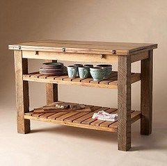 Kitchen Island Bench Seating, Work Table Kitchen, Butcher Block Ideas, Diy Butcher Block, Kitchen Island Bench, Rustic Vanity, Diy Bathroom Vanity, Potting Table, Butcher Blocks