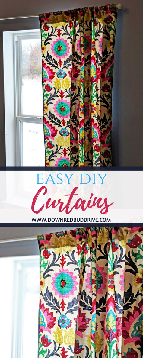 Stop wasting money buying curtains, and make your own in no time! If you can sew a straight seam, you can make these Easy DIY Curtains! Curtain Tutorial, Sewing Curtains, Make Curtains, Ideas Habitaciones, Diy Curtain, Diy Crafts Decor, Trendy Sewing Projects, Trendy Sewing Patterns, No Sew Curtains