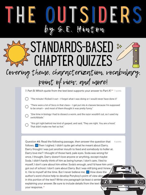 8th Grade English, Close Reading Activities, Literature Activities, Teaching High School English, 7th Grade Ela, Multiple Choice Questions, 8th Grade Ela, Middle School Reading, Google Form