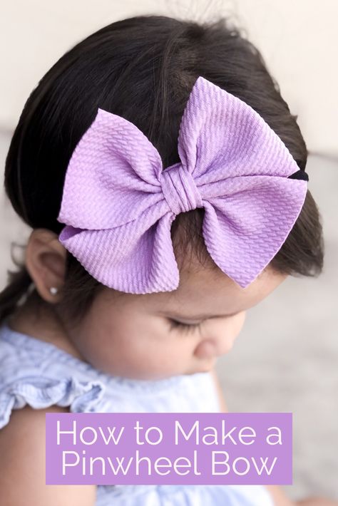 Diy Clip Bows, Diy Pinwheel Bow, How To Make A Hairbow With Fabric, How To Make Fabric Bows Easy Diy, Diy Bows For Hair Clips, How To Make Newborn Bows, Liverpool Fabric Bows Diy, How To Make Fabric Hair Bows, Making Hair Bows Out Of Fabric