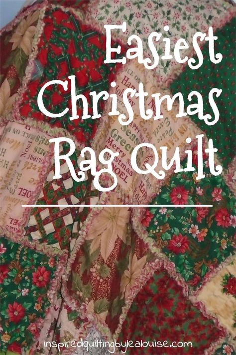 No Sew Rag Quilts, Easy Christmas Quilt Patterns For Beginners, Flannel Christmas Quilt Patterns, Christmas Flannel Sewing Projects, Easy Rag Quilts For Beginners, Flannel Rag Quilts How To Make, Easy Christmas Quilts For Beginners, Christmas Rag Quilts Ideas, How To Make A Rag Quilt