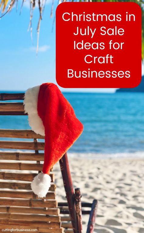 Christmas in July Sale Ideas for Craft Businesses - Great for Silhouette Cameo or Cricut Explore Crafters - by cuttingforbusiness.com Florida Christmas, Hawaiian Christmas, Beachy Christmas, Christmas In July Sale, Tropical Christmas, Beach Christmas, Coastal Christmas, Beach Chair, Holiday Cottage