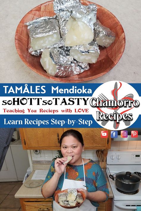 Chamorro Sweet TAMÅLES has been a long time ISLAND favorite. I call it a 4 ingredient recipe. A recipe that has a soft, sticky texture with a sweet coconut flavor and shredded young coconut or MANHA then steamed to cook. Enjoy preparing this easy, delicious dessert at the comfort of your home. Chamorro Empanada Recipe, Chamorro Desserts, Chamorro Food, Easy Delicious Dessert, Guam Recipes, Sweet Tamales, Chamorro Recipes, Empanada Recipe, 4 Ingredient Recipes