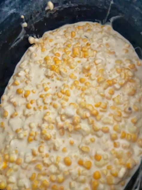 Brookville Corn Recipe, Cream Corn Crockpot, Creamy Corn Casserole, Slow Cooker Creamed Corn, Crockpot Side Dishes, Beans In Crockpot, Creamed Corn Recipes, Cream Corn, Easter Dishes