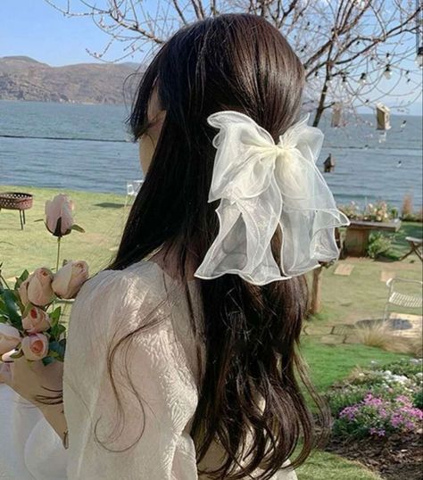 Elegance Hair, Summer Fashion Accessories, Bow Hairstyle, Elegant Hair, Hair Accessories Clips, Bow Decor, Bow Accessories, Ribbon Hair Bows, Hair Decorations