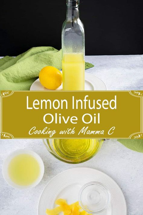 Lemon Infused Olive Oil, Infused Oil Recipes, Herb Infused Olive Oil, Creamy Salad Dressing, Flavored Olive Oil, Olive Oil Recipes, Homemade Condiments, Lemon Olive Oil, Infused Olive Oil