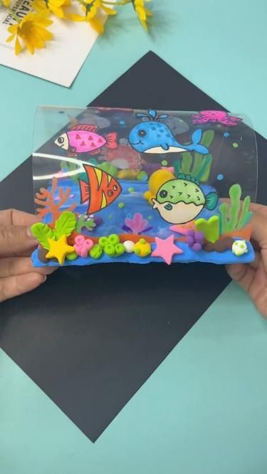 DIY Underwater World Diy Paper Lanterns, Easy Preschool Crafts, World Craft, Hand Crafts For Kids, 3d Svg, Preschool Art Activities, Animal Crafts For Kids, Handmade Paper Crafts, 15 Diy