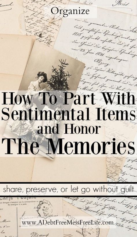 Do you have sentimental items cluttering up your house? If you're not sure if you should clean them out and give them away or keep them, this post will show you what to do without an ounce of guilt. Photo Organization Storage, Picture Organization, Clutter Control, Declutter Your Life, Organize Declutter, Family Genealogy, Photo Organization, Declutter Your Home, The Memories