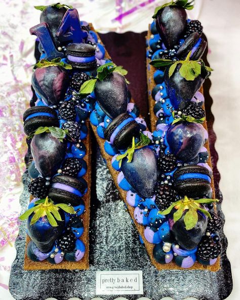 Molley Nguyen’s Instagram photo: “Brought this customer’s galaxy vision to life 🌎 www.prettybaked.shop” Number Cakes, Custom Letters, Pastel, Baking, Bring It On, Instagram Photo, Cake, Instagram