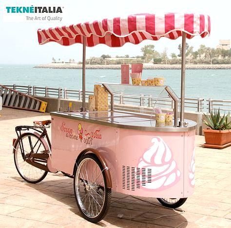 Gelato Cart, Vendor Cart, Ice Cream Car, Bike Food, Ice Cream Stand, Outside Catering, Coffee Bike, Food Cart Design, Kombi Home