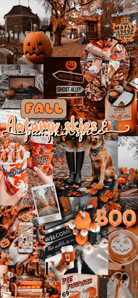 Fun Halloween Wallpaper Iphone, Fall Aesthetic Wallpaper Halloween, Astetic Halloween Wallpaper, Napkins Folding Ideas, October Collage, Preppy Fall Wallpaper, Fall Backrounds, Paper Napkin Folding Ideas, Napkins Folding