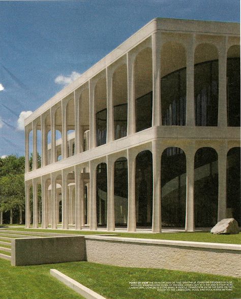 Philip Johnson Architecture, Lake Pavilion, Philip Johnson Glass House, Philip Johnson, Concrete Architecture, Mediterranean Villa, New Canaan, House Property, Lincoln Center