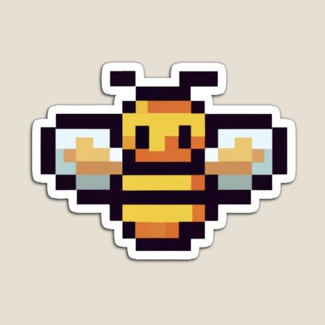 Cute Bee Pixel Art Magnet Bee Pixel Art, Cute And Aesthetic, Aesthetic Artwork, Cute Aesthetic, Art Lovers, Bumble Bee, Pixel Art, Bee, Art