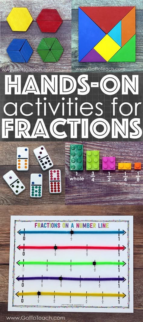 Several ideas for the conceptually teaching of fractions with hands-on activities. Math Interventionist, Teaching Fractions, Fraction Activities, Learning Mathematics, Math Intervention, Fourth Grade Math, Math Strategies, Math Fractions, Third Grade Math