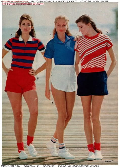 1982 JCPenney Spring Summer Catalog, Page 77 - Catalogs & Wishbooks 80s Shorts Outfits, 1980 Fashion Women, 70s Teen Fashion, 80s Summer Fashion, 19s Fashion, 80s Summer Outfits, 1980s Beach, Bret Easton Ellis, 80s Life