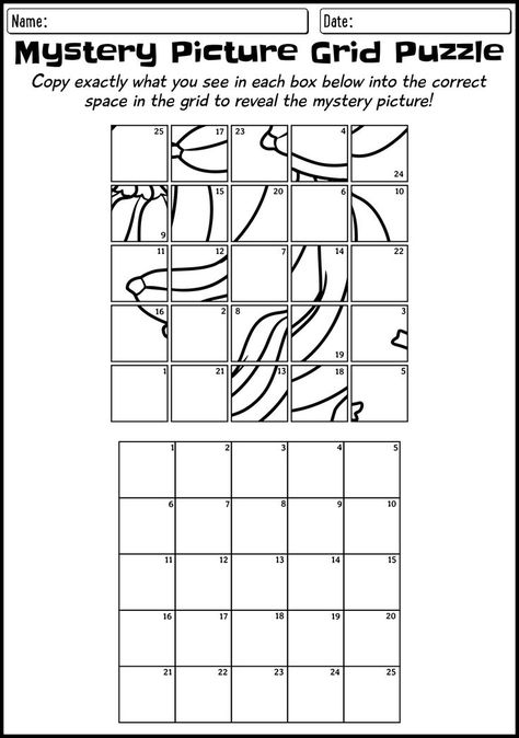 Unleash your creativity with our captivating mystery grid drawing worksheets, designed to challenge and inspire you to think outside the box. These innovative worksheets are guaranteed to provide hours of entertainment for artists of all ages. Try them out today and let your imagination soar! #MysteryGridDrawing #ArtActivity #FunWithGrids #mysterygriddrawing Mystery Grid Drawing, Mystery Drawing, Drawing Worksheets, Mystery Art, Grid Puzzles, Art Sub Lessons, Grid Drawing, Riddles To Solve, Spatial Relationships