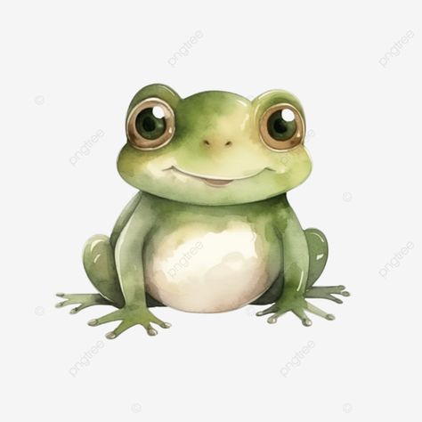 cute green frog animal watercolor Frog Watercolor Simple, Frog Watercolor, Cute Green Frog, Funny Png, Animal Watercolor, Cute Frog, Transparent Image, Green Frog, Cute Frogs