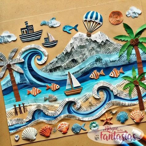 Relief Collage Art, 3d Art Projects For College, Creative 3d Art Projects, Kolaj Art Ideas, Project Poster Ideas, Cardboard Relief, Reward Board, Fair Project Ideas, Project Poster