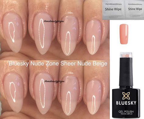 Beige Nail, Bluesky Nails, Bluesky Gel Polish, Stunning Nails, Beige Nails, Nail Gel Polish, Uv Led, Gel Nail Polish, Natural Nails