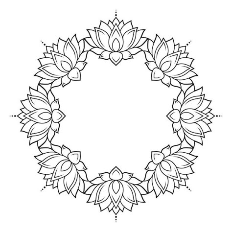 Lotus Mandala Design, Mehndi Flower, Mandala Sketch, Draw Vector, Henna Drawings, Very Easy Rangoli Designs, Henna Stencils, Flower Pattern Drawing, Easy Mandala Drawing