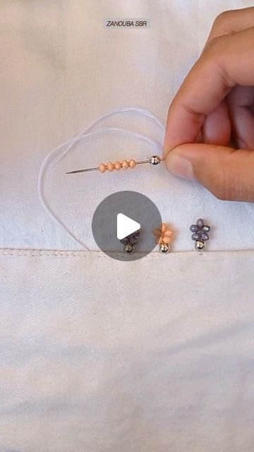 fashion design on Instagram How To Sew Beads On Fabric, How To Bead Embroidery, Beading On Fabric, Blanket Edging, Quick Sew, Nerd Chic, Saree Tassels Designs, Modest Dresses Fashion, Saree Tassels