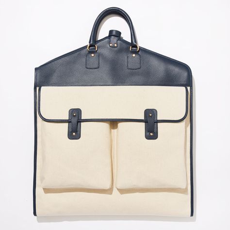 This one's been on our minds for a while. It's for all the road warriors and weekend galavant-ers. For the well dressed explorers and the spot for-everything business women (and men!). The Traveler is here and we couldn't be more excited! Inspired by a vintage garment bag of our Dad's, this is a hanging suitcase with s Packing Accessories, The Road Warriors, Suit Bag, Vintage Luggage, Travel Handbags, Mode Of Transport, Travel Dress, Product Ideas, Garment Bag