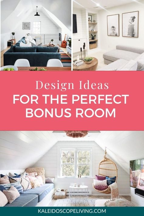 Create the perfect bonus room for your family with these amazing ideas! Turn your flex space into a stylish bonus room that easily changes as your family grows. Open Loft Ideas, Rooms Over Garage Ideas, Open Loft Ideas Upstairs, Bonus Room Ideas Multipurpose, Loft Ideas Upstairs, Bonus Room Playroom, Bonus Room Decorating, Flex Room Ideas, Hangout Room Ideas