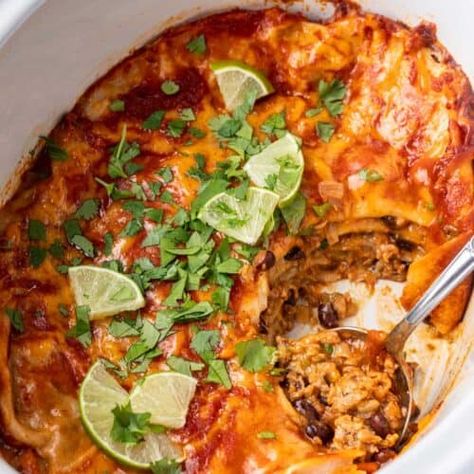 Crockpot Beef Enchilada Casserole Beef Enchilada Crockpot Recipes, Slow Cooker Beef Enchilada Casserole, Crock Pot Beef Enchiladas, Crockpot Enchiladas Beef, Crockpot Beef Enchiladas, Enchilada Casserole Crockpot, Enchilada Crockpot, Crockpot Enchilada Casserole, Crockpot Enchiladas