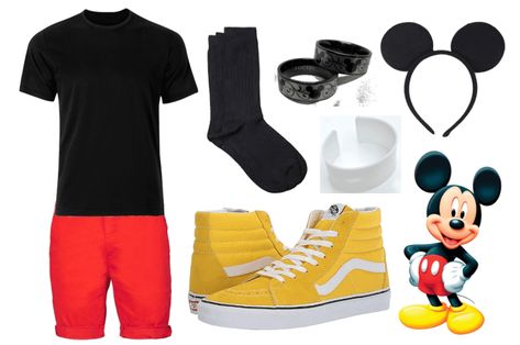 Mickey Mouse - DisneyBound Outfit | ShopLook Mickey Mouse Disneybound Men, Mickey Mouse Outfit Men, Disney Bounding Mickey Mouse, Mickey And Minnie Disneybound, Disney Bounding For Men, Mickey Mouse Disneybound, Diy Mickey Mouse Costume, Mickey Disneybound, Minnie Mouse Disneybound