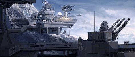 Military Base, Natalia Babiy on ArtStation at https://www.artstation.com/artwork/NxD6N Sci Fi Fortress, Futuristic Fortress, Bunker Interior, Sci Fi Base, Futuristic Military, Sci Fi Background, Sci Fi Building, Sci Fi Landscape, Sci Fi City