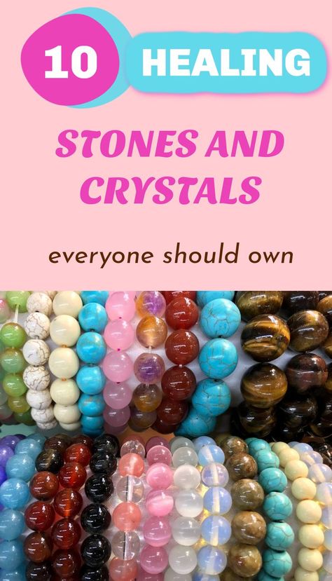 Did you know that gemstones have healing properties? They aren't just pretty to look at and wear. Here are 10 healing stones and crystals, their healing properties, how you can wear them for healing and why you should own them. Healing doesn't have to be hard or exhausting. Healing gemstones can be worn or placed close to you to help you heal every area of your life. Click the link for more info on the healing benefits of gemstones. Healing Stones And Crystals, Healing Crystals For You, Jump Ring Jewelry, Semi Precious Stone Bracelet, Healing Stones Jewelry, Healing Gemstones, Healing Gemstone Bracelets, Crystals Healing Properties, Crystal Angels