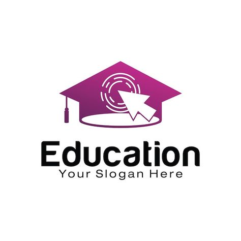 Online education logo design template | Premium Vector #Freepik #vector #teaching-logo #student-logo #knowledge-logo #university-logo Online Education Logo, Knowledge Logo, Logo University, Education Logo Design, Vector Online, Education Logo, University Logo, Logo Design Template, Online Education