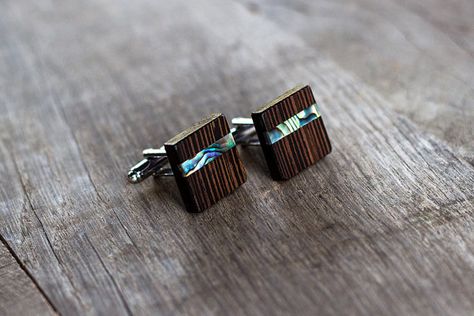 Wooden Cufflinks, Handmade Cufflinks, Wood Jewelery, Mens Cufflinks, Groom Cufflinks, Wedding Cufflinks, Wenge Wood, Laser Art, Types Of Gifts