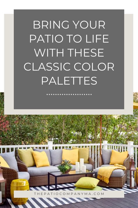 Discover how these 7 stunning color schemes can bring life and vibrancy to your patio. Here’s our top 7 exterior color palettes to transform your outdoor space into a stylish retreat. See our top picks for timeless décor ideas that will enhance any space. Screened In Porch Color Schemes, Patio Colors Ideas, Outdoor Patio Color Ideas, Backyard Patio Color Schemes, Outdoor Patio Cushions Color Schemes, Outdoor Color Scheme Patio Ideas, Patio Color Ideas, Patio Color Schemes Outdoor, Outdoor Pillows Ideas Color Schemes