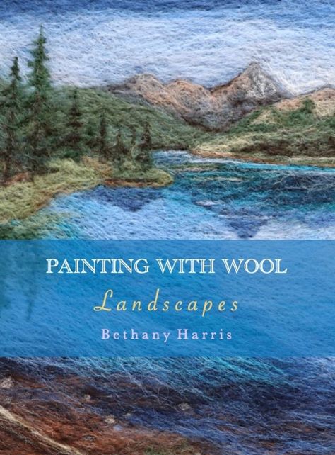 Painting With Wool Landscapes E-book PDF Instant Digital - Etsy UK Needle Felting 2d Tutorials, Needle Felted Landscapes Inspiration, Needle Felting And Embroidery, Needle Felt Embroidery, Felted Paintings Ideas, Felt Painting Tutorial, Needle Felting Landscapes Tutorial, Needle Felting Landscape Ideas, Painting With Wool Needle Felting