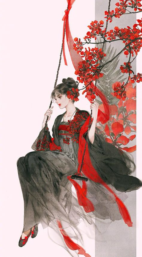 Paintings of beauties in traditional Chinese hanfu, Part 3 (Part 1/2) by Chinese artist 伊吹鸡腿子. Artist’s Weibo: X. See more of her work here. Asian Style Art, Chinese Drawings, Chinese Art Painting, Geisha Art, Chinese Art Girl, China Art, Art And Illustration, Chinese Painting, Chinese Art