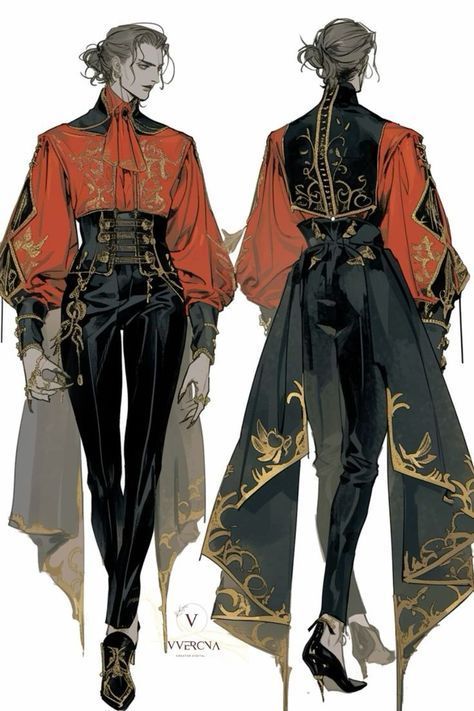 Male Clothes Drawing, Fantasy Fashion Male, Dnd Fashion, Male Fantasy Clothing, Clothing Design Sketches, Concept Clothing, Royal Outfits, Fashion Inspiration Design, Drawing Clothes