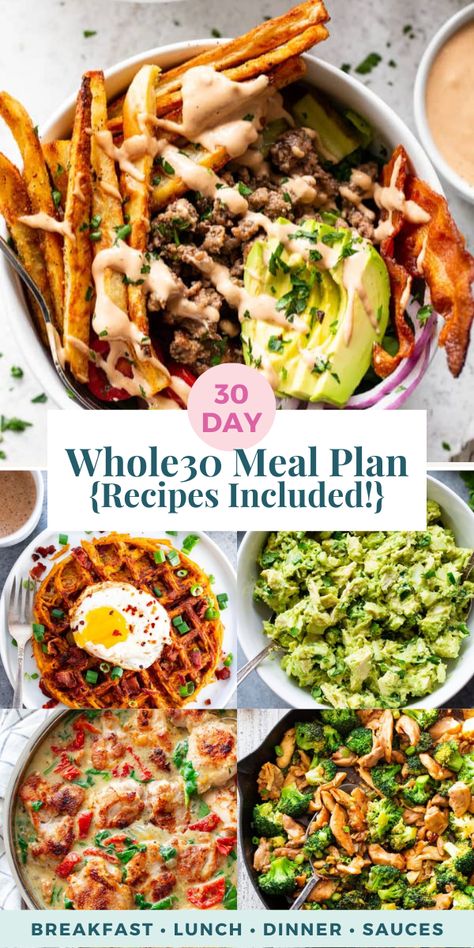 Whole30 Meal Plan, Easy Whole 30, Paleo Diet Food List, Whole 30 Meals, Whole30 Dinner Recipes, Easy Whole 30 Recipes, Whole 30 Meal Plan, Whole30 Dinner, Whole30 Dinners