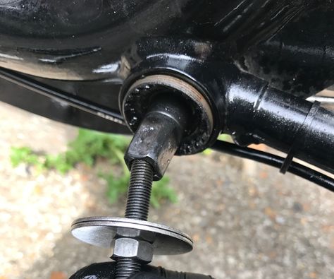 Seized Square-Taper Bottom Bracket Removal, the Knuckle-friendly Way. Bike Tools, Secret Compartment, Bottom Bracket, Fire Hydrant, Simple House, Design Challenges, Mountain Biking, Find It, Cycling