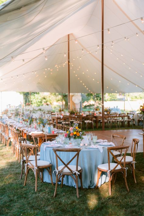 Wooden Wedding Reception, Outdoor Wedding Color Schemes, Yard Wedding Reception, Wedding In Field, Garden Formal Wedding, Simple Southern Wedding, Garden Party Wedding Reception, White Tent Wedding, Wedding Reception Outdoor